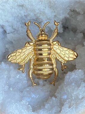 Colby Davis Large Gold Vermeil Bee Pendant